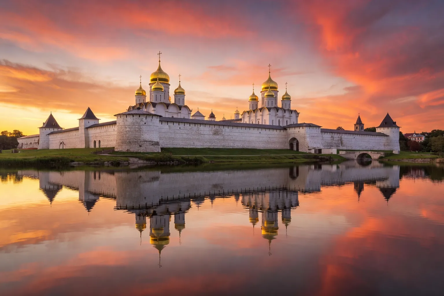 Kremlin de Rostov-Veliki au coucher du soleil