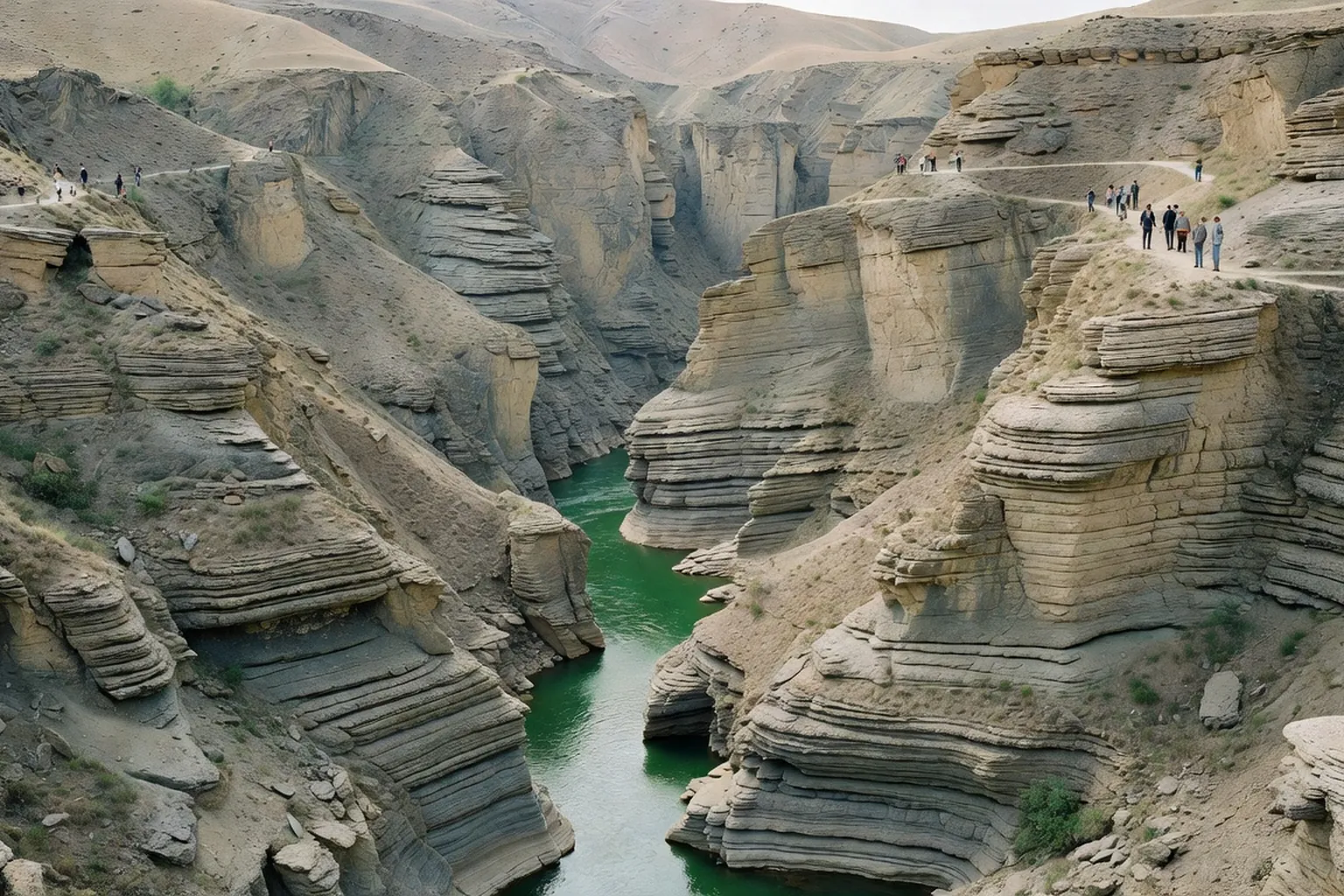 Canyon du Sulak au Daghestan, gorge profonde aux parois rocheuses