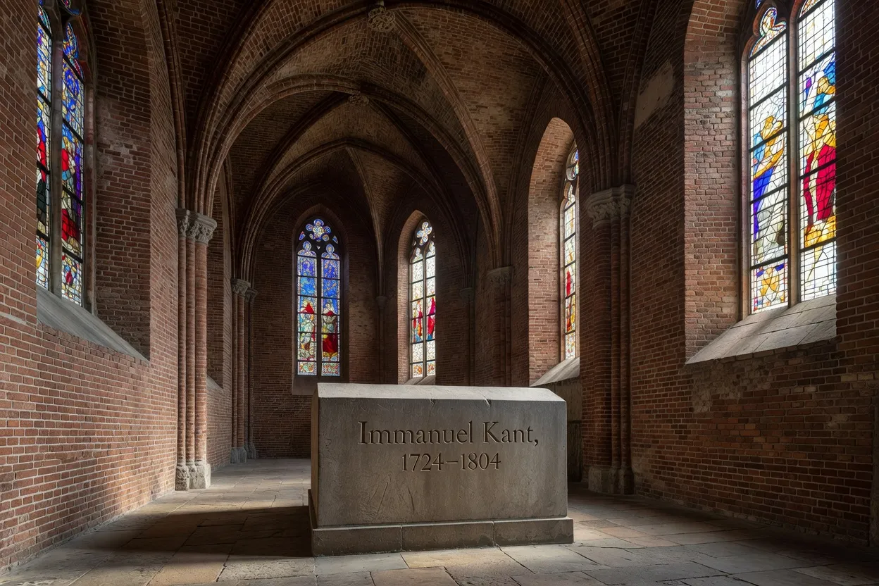 Cathédrale gothique de Kaliningrad et tombeau du philosophe Emmanuel Kant