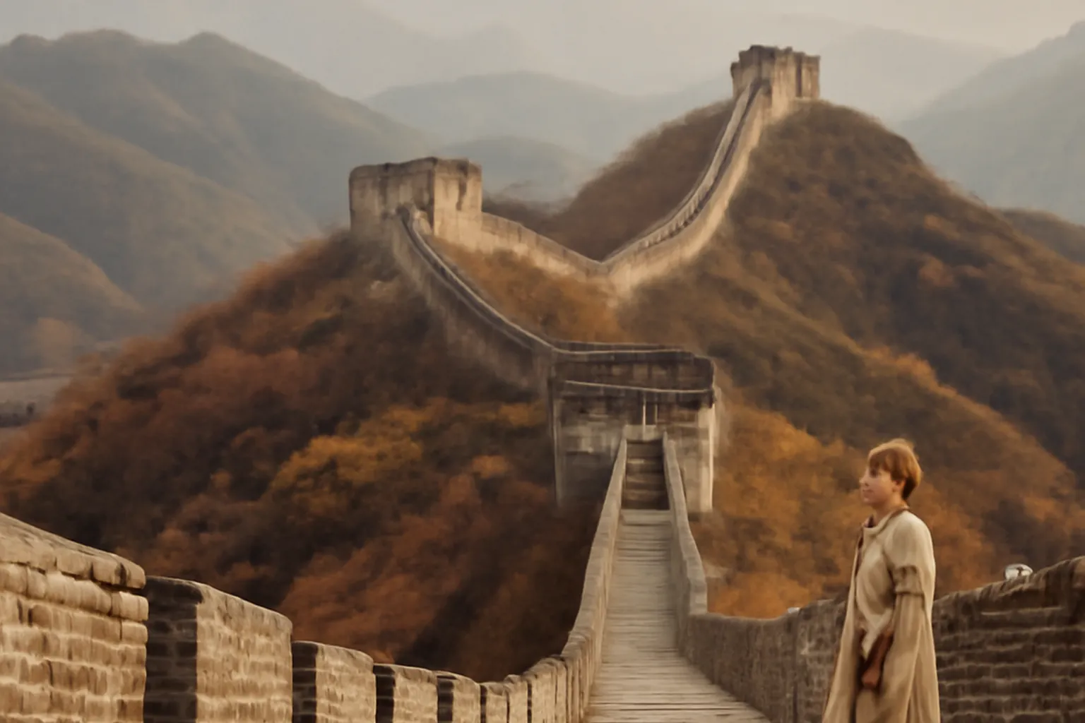 Grande Muraille de Chine a Jinshanling en automne