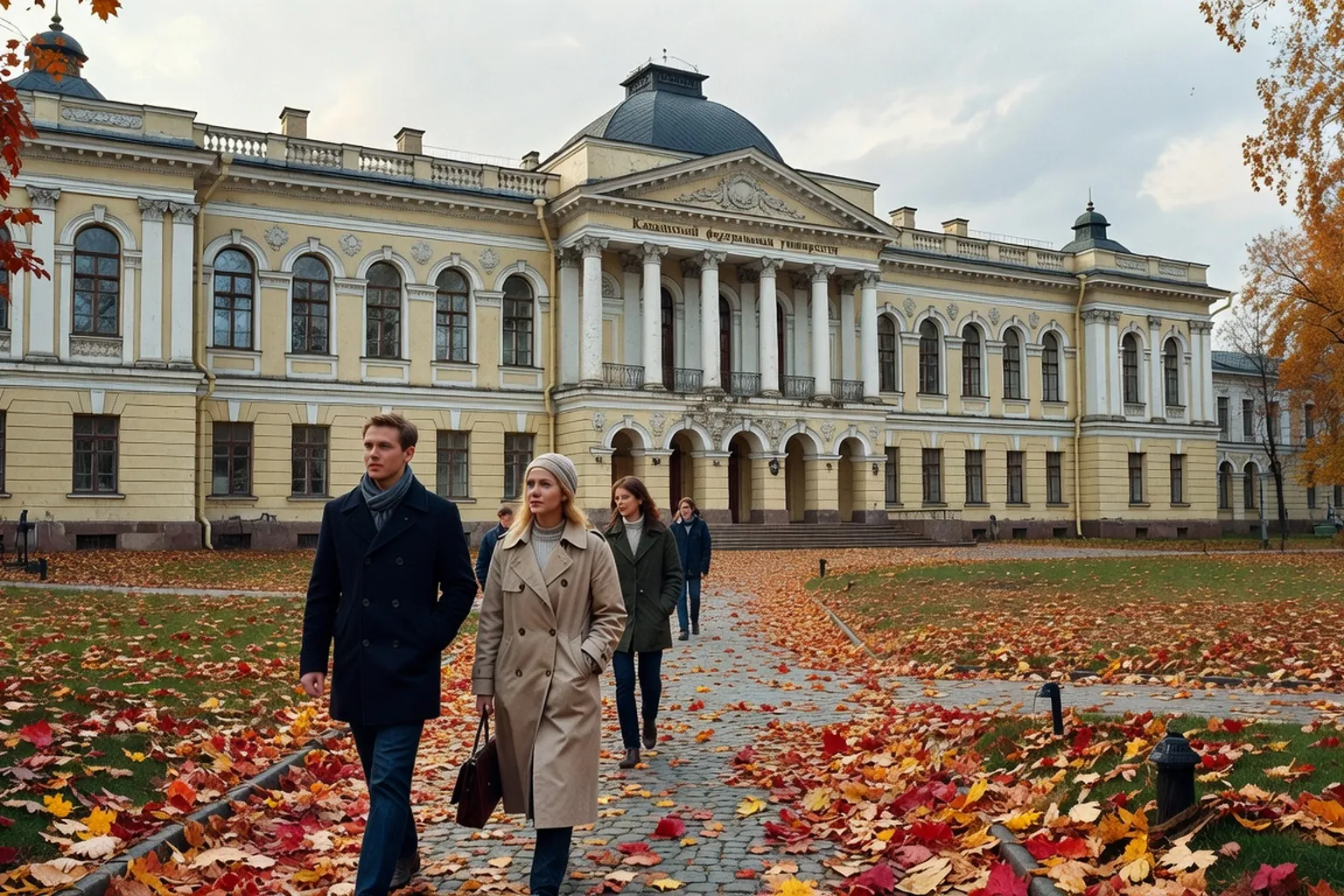 Campus de l'Universite federale de Kazan en automne