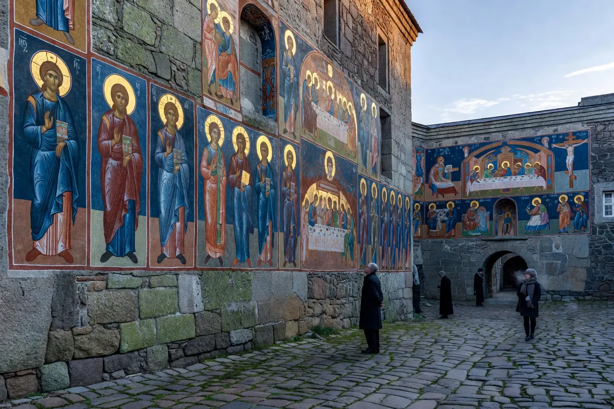 Monastère fortifié des îles Solovki en mer Blanche, Russie