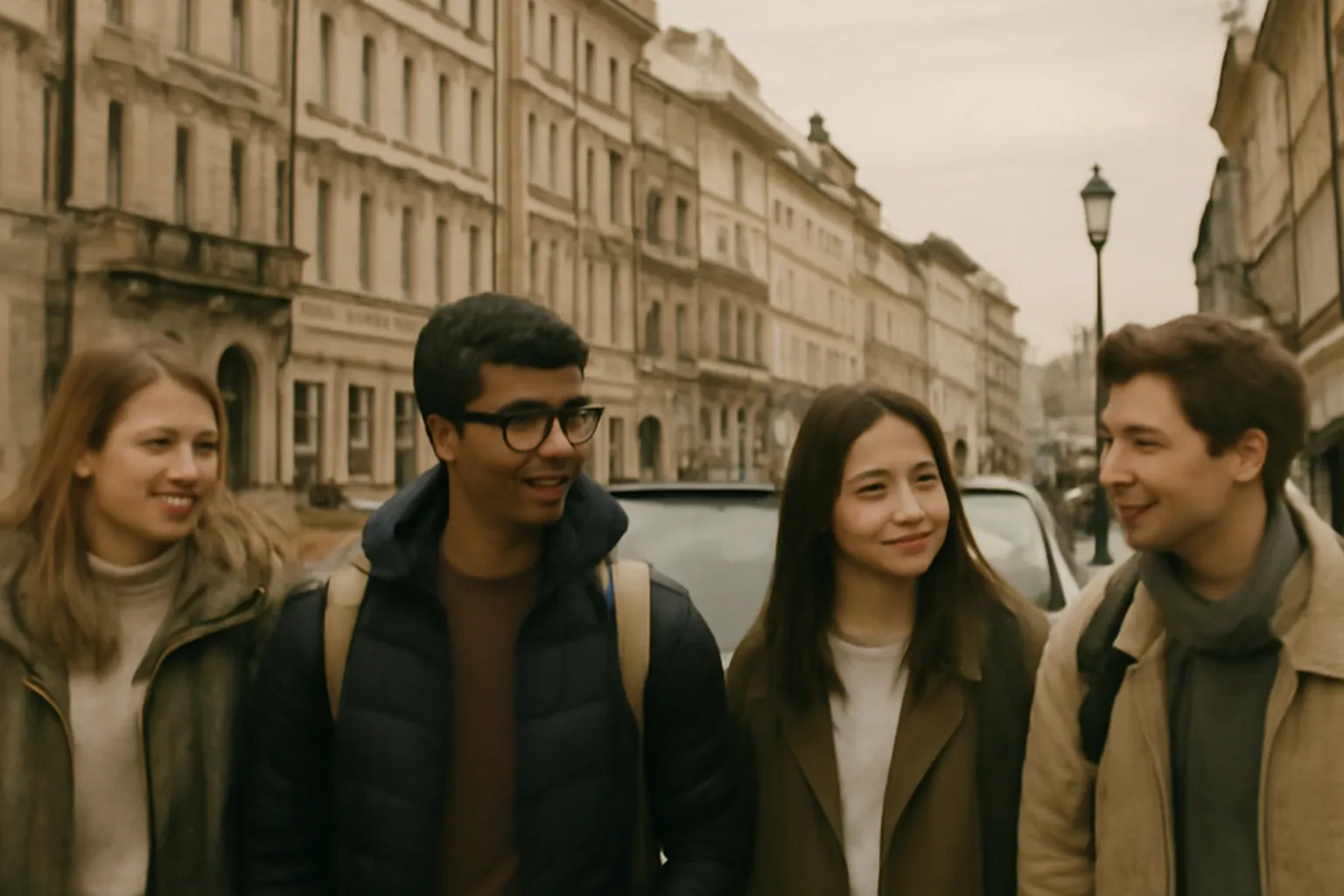 Perspective Nevski a Saint-Petersbourg en automne